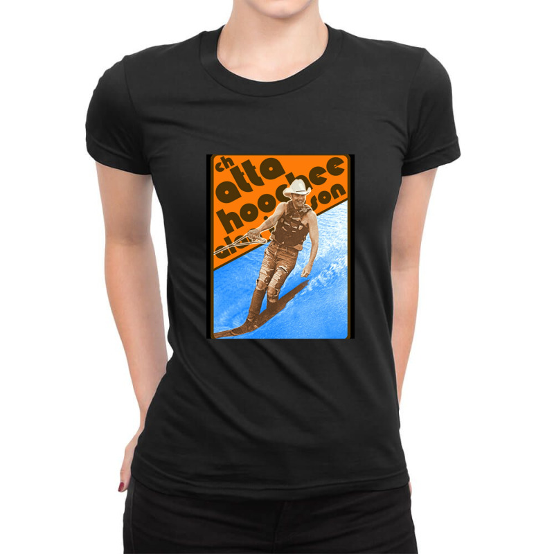 Alan Jackson Chattahoochee Waterskiing Retro Ladies Fitted T-Shirt by KristyMelton | Artistshot