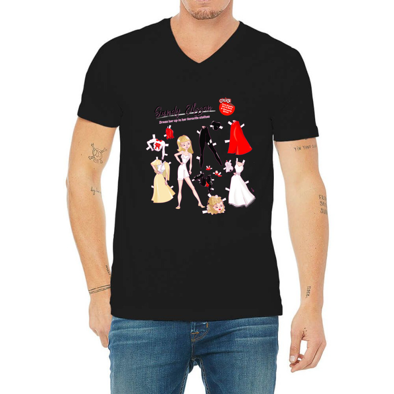 Sandy Paper Doll [grease] V-Neck Tee by cm-arts | Artistshot