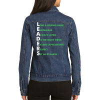 Boss Team Lead Manager Leadership Group Leaders Meaning Ladies Denim Jacket | Artistshot