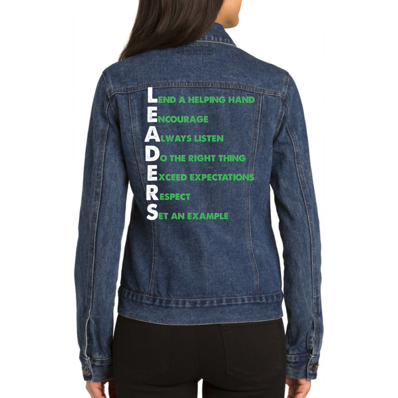 Boss Team Lead Manager Leadership Group Leaders Meaning Ladies Denim Jacket by cm-arts | Artistshot