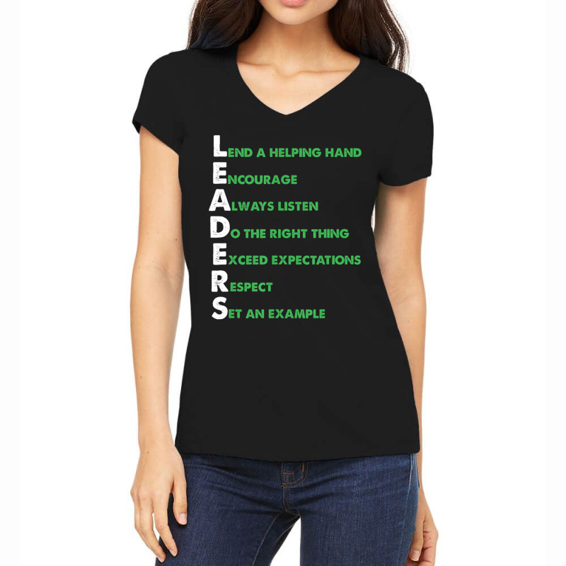 Boss Team Lead Manager Leadership Group Leaders Meaning Women's V-Neck T-Shirt by cm-arts | Artistshot