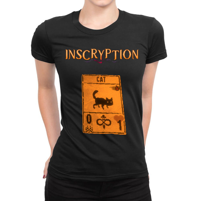 Inscryption Psychological Horror Black Cat Card Game Halloween Scary S Ladies Fitted T-Shirt by BrettHaralson | Artistshot