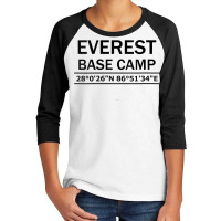 Womens Mt Everest Base Camp Coordinates Tshirt V Neck T Shirt Youth 3/4 Sleeve | Artistshot