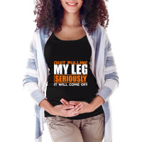 Quit Pulling My Leg Ampu Wheelchair Prosthetic Maternity Scoop Neck T-shirt | Artistshot