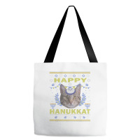 Funny American Wirehair Cat Jewish Holiday Hanukkat Happy T Shirt Tote Bags | Artistshot