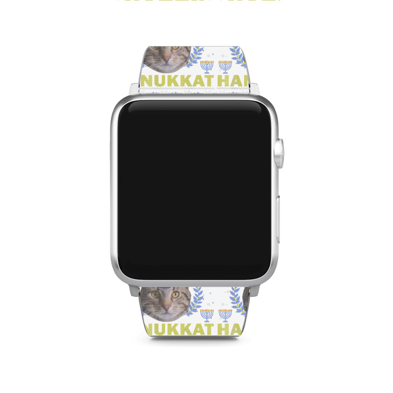 Funny American Wirehair Cat Jewish Holiday Hanukkat Happy T Shirt Apple Watch Band | Artistshot