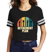 Old Man With Guitar Pensioner Musician Retro Acoustic Guitar Scorecard Crop Tee | Artistshot