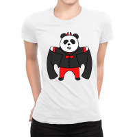 Dracula Panda For Halloween Costume Ladies Fitted T-shirt | Artistshot