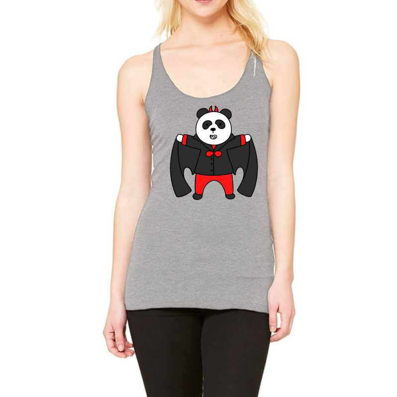 Dracula Panda For Halloween Costume Racerback Tank by AwesomeGift | Artistshot