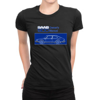 Saab 900 Owner's Manual 1 Ladies Fitted T-shirt | Artistshot