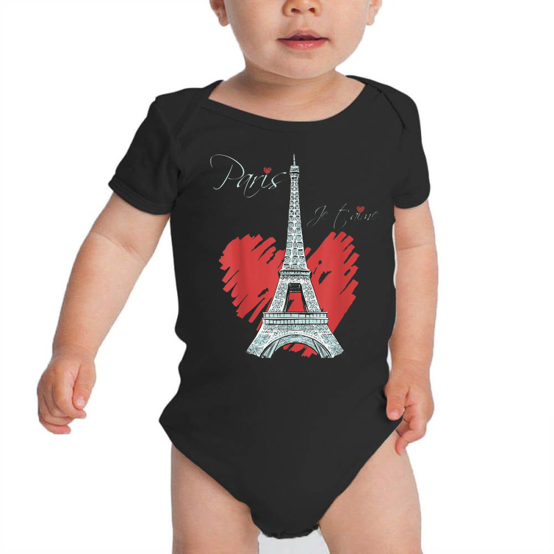 I Love Paris Eiffel Tower French Souvenir France Parisian T Shirt Baby Bodysuit by cm-arts | Artistshot