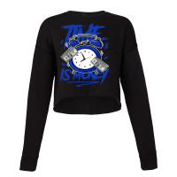 Racer Blue 5s  To Match Time Is Money Shoes 5 Racer Blue Cropped Sweater | Artistshot