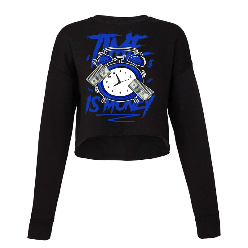 Racer Blue 5s  To Match Time Is Money Shoes 5 Racer Blue Cropped Sweater by home12 | Artistshot