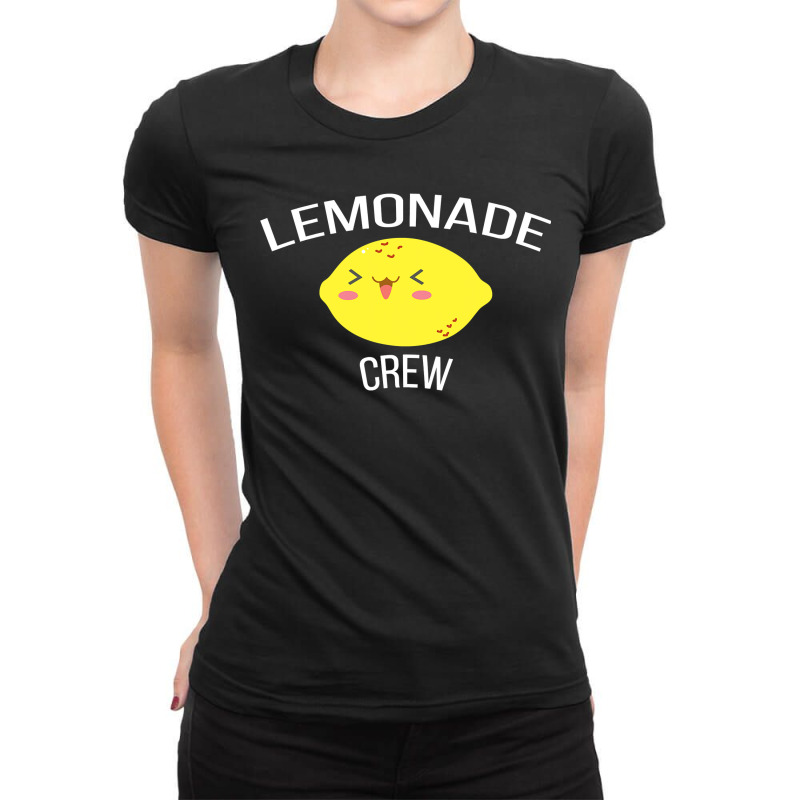 Lemonade Crew Funny Kids Lemonade Stand Ladies Fitted T-Shirt by home12 | Artistshot