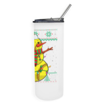 Funny Snowman Softball Christmas Ball Ugly Sweater Skinny Tumbler | Artistshot