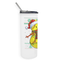 Funny Snowman Softball Christmas Ball Ugly Sweater Skinny Tumbler | Artistshot