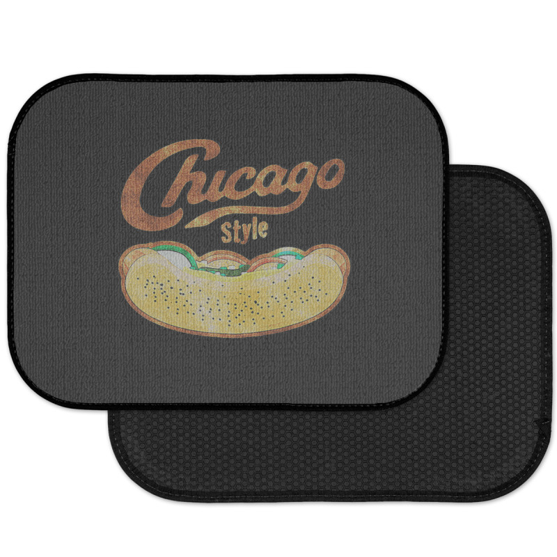 Chicago Style Hot Dog Distressed Rear Car Mat | Artistshot