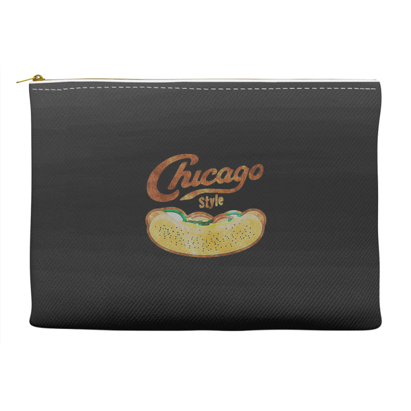 Chicago Style Hot Dog Distressed Accessory Pouches | Artistshot