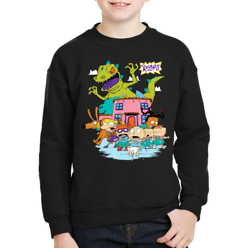 Rugrats Running Away From Reptar Youth Sweatshirt by cm-arts | Artistshot