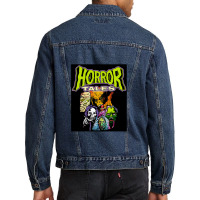 Horror Tales   Vintage Horror Men Denim Jacket | Artistshot