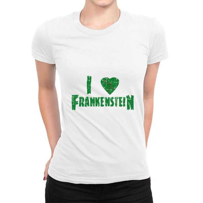 I Heart Frankenstein   Universal Monsters Ladies Fitted T-Shirt by bazgrafton | Artistshot