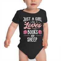 Just A Girl Who Loves Books And Sheep Gift Women Baby Bodysuit | Artistshot