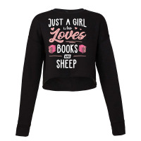 Just A Girl Who Loves Books And Sheep Gift Women Cropped Sweater | Artistshot