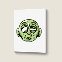 Zombie Head  Zombies Love Brains Portrait Canvas Print | Artistshot