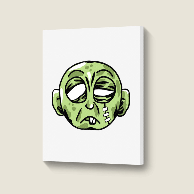 Zombie Head  Zombies Love Brains Portrait Canvas Print | Artistshot