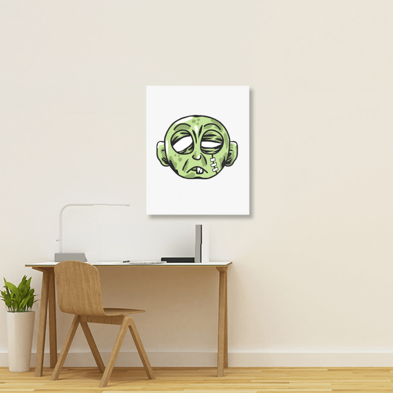 Zombie Head  Zombies Love Brains Portrait Canvas Print | Artistshot