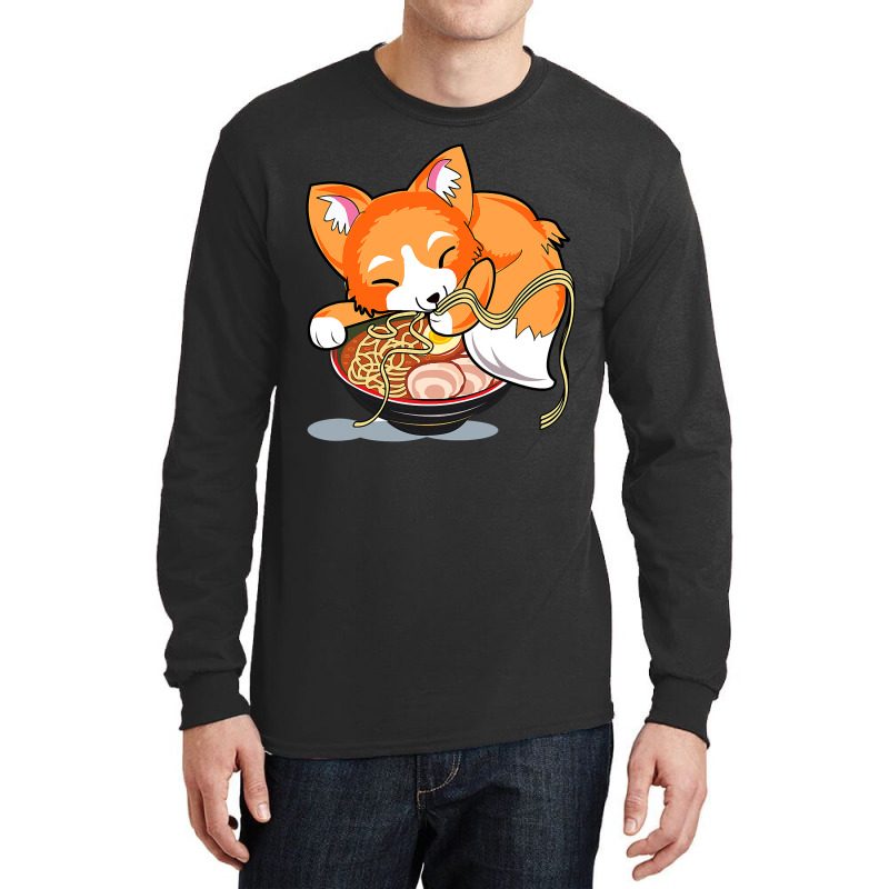 Ramen Noodles Fox Lover Kawaii Japanese Anime Long Sleeve Shirts by home12 | Artistshot