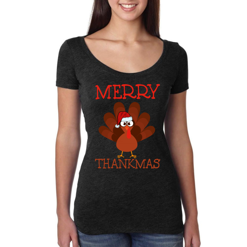 Merry Thankmas Women's Triblend Scoop T-shirt | Artistshot
