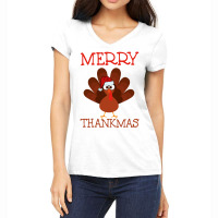 Merry Thankmas Women's V-neck T-shirt | Artistshot