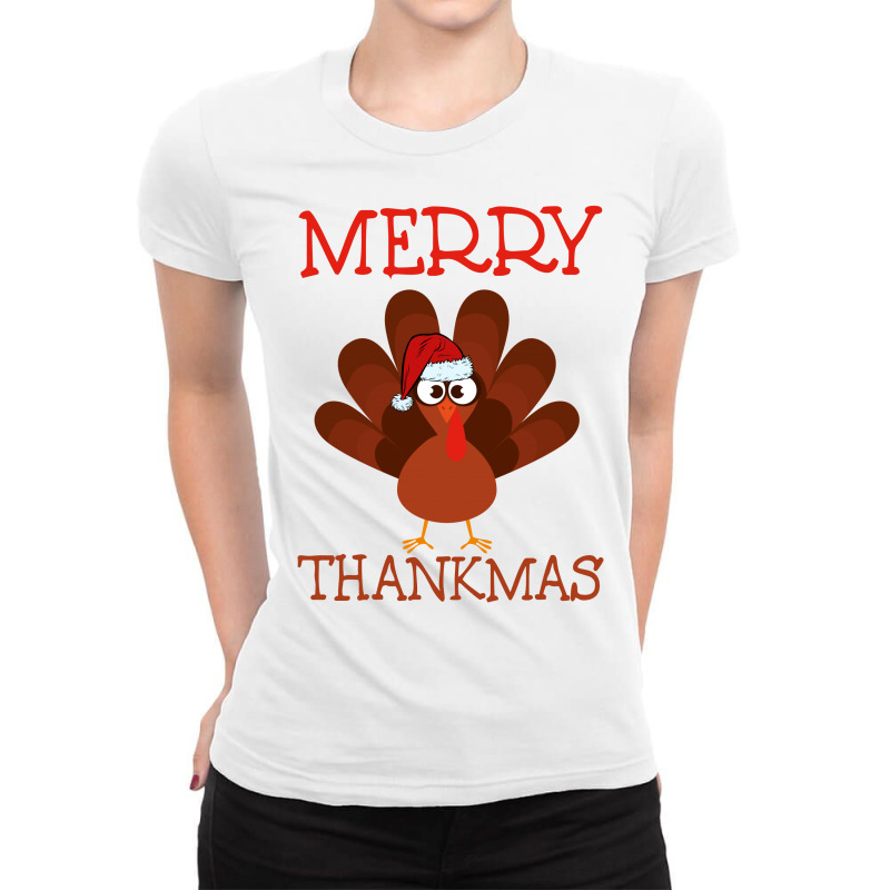 Merry Thankmas Ladies Fitted T-shirt | Artistshot