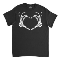 Skeleton Hand Heart Sign Bones Costume Funny Halloween Gift Tank Top Classic T-shirt | Artistshot