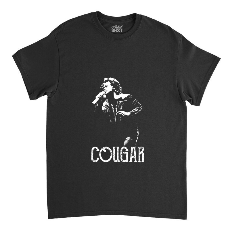 Cougar - The White Stencil-2 Classic T-shirt by cm-arts | Artistshot