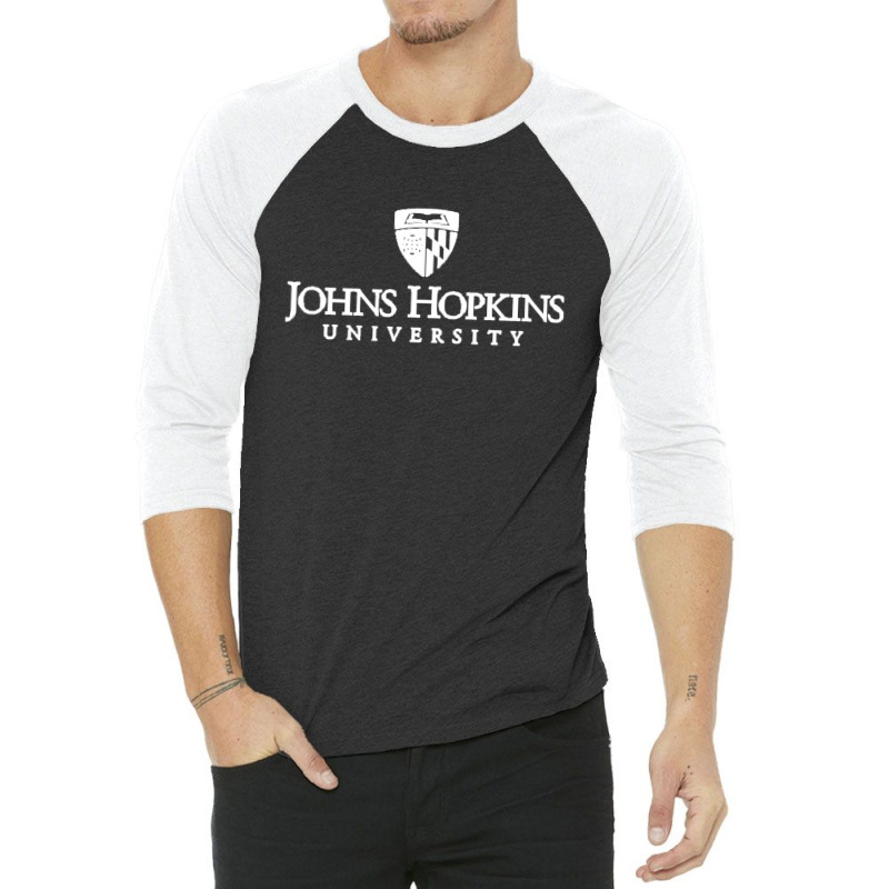 Johns Hopkins White Classic 3/4 Sleeve Shirt | Artistshot