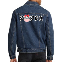 Poppa Cow Farming Birthday Barnyard Family Matching T Shirt Men Denim Jacket | Artistshot