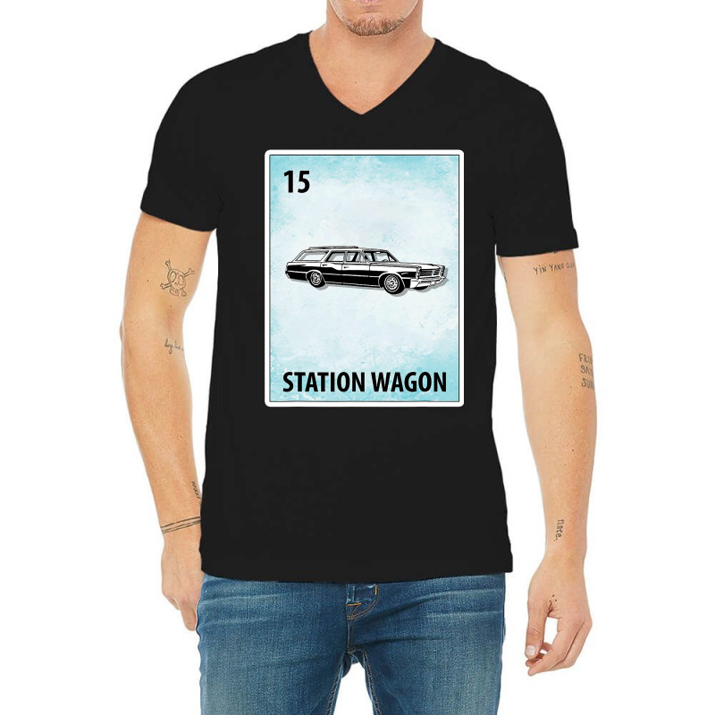 Station Wagon Mexican Cards T Shirt V-Neck Tee by Cardenas | Artistshot