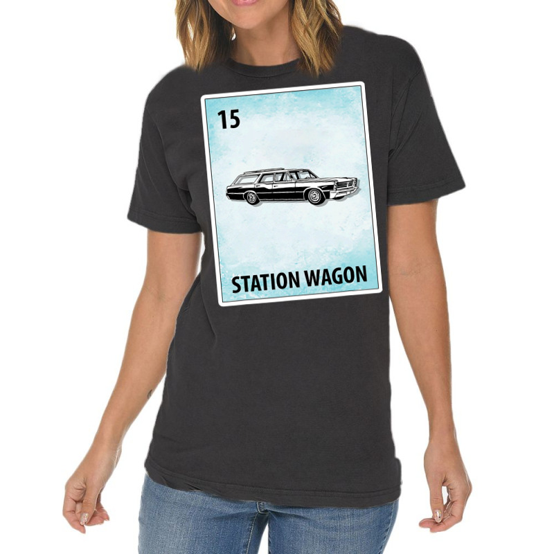 Station Wagon Mexican Cards T Shirt Vintage T-Shirt by Cardenas | Artistshot