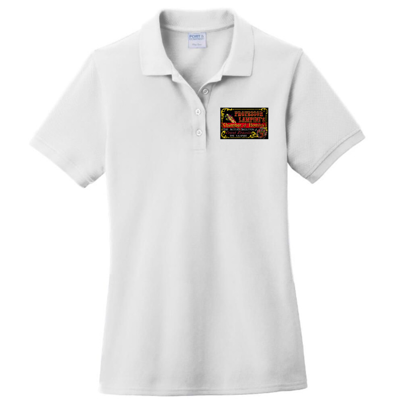 Lampini Chamber Of Horrors, Cracked Paint Distressed Ladies Polo Shirt by bazgrafton | Artistshot