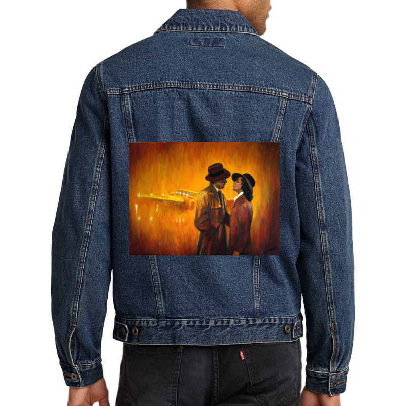 Casablanca Artwork Inspired In The End Of The Film Casablanca Men Denim Jacket by cm-arts | Artistshot