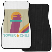 Retro Tower & Chill Tee   Gamer Titan Hunter Warlock T Shirt Front Car Mat | Artistshot