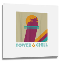 Retro Tower & Chill Tee   Gamer Titan Hunter Warlock T Shirt Metal Print Square | Artistshot