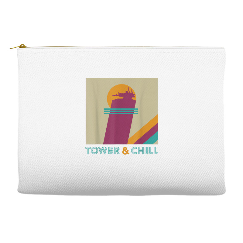 Retro Tower & Chill Tee   Gamer Titan Hunter Warlock T Shirt Accessory Pouches | Artistshot