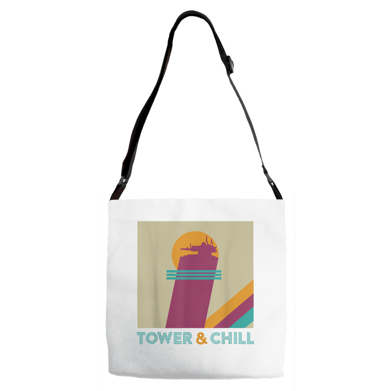 Retro Tower & Chill Tee   Gamer Titan Hunter Warlock T Shirt Adjustable Strap Totes | Artistshot