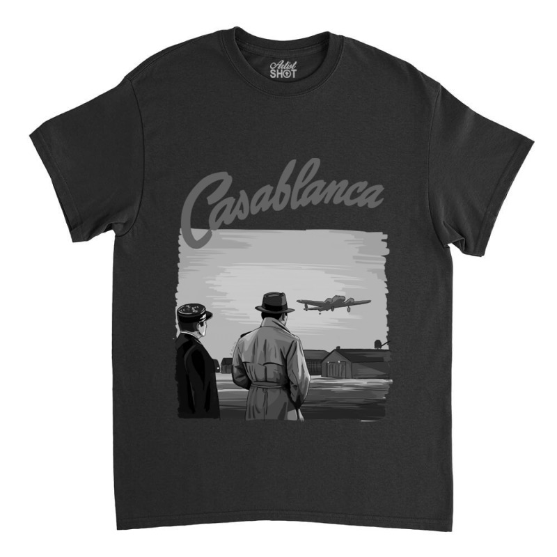 Casablanca Casablanca Illustration With Title Classic T-shirt by cm-arts | Artistshot