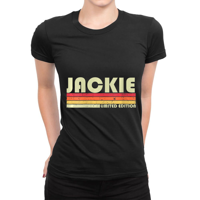 Womens Jackie Name Personalized Retro Vintage Birthday V-neck Ladies Fitted T-Shirt by cm-arts | Artistshot