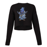 Angry Owl With Witch Hat Cropped Sweater | Artistshot