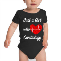 Just A Girl Who Loves Cardiology Heart Ekg Cardiologist Baby Bodysuit | Artistshot